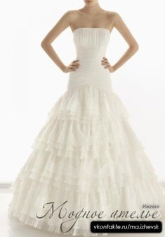 Свадебное платье М46229. С пышной юбкой, длинное без шлейфа.