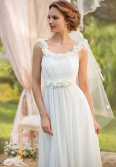 Свадебное платье Ш46313. В греческом стиле, длинное без шлейфа.