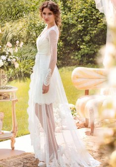 Свадебное платье Ш46320. А-силуэт, трансформер.