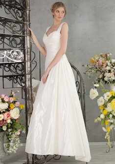 Свадебное платье Т47526. А-силуэт, длинное без шлейфа.