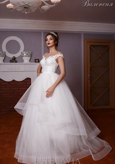 Свадебное платье 172501-E63383. С пышной юбкой, длинное без шлейфа.